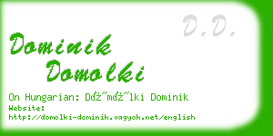 dominik domolki business card